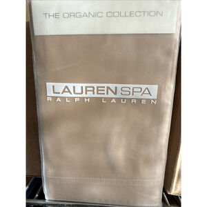 Ralph Lauren Spa Organic 2 King Pillowcases Ochre Gold New Vintage